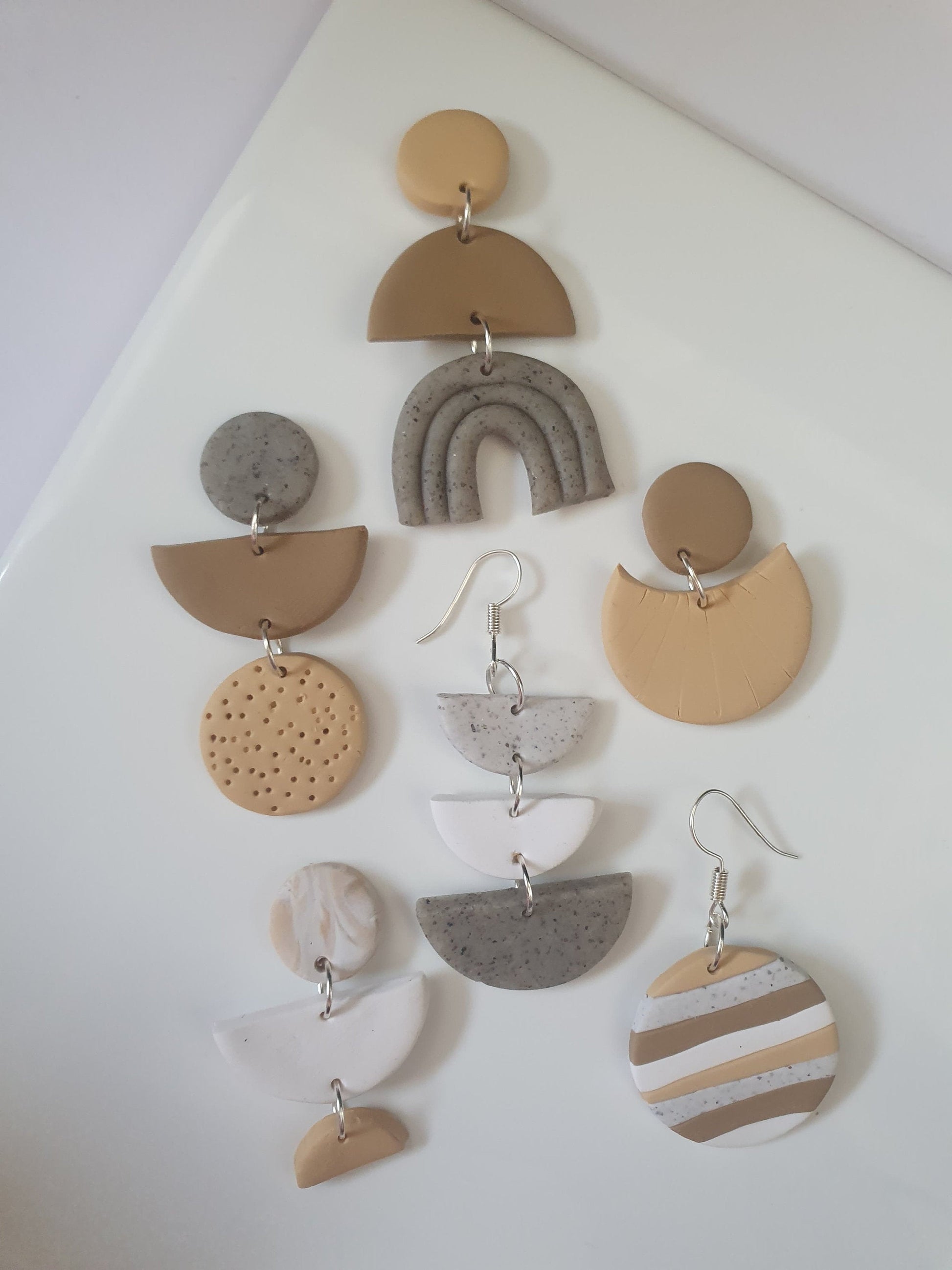Beginners DIY Clay Earrings Kit/ Sun Sprinkles NEUTRAL Version/ DIY Jewelry  Kit/ Make Your Own Polymer Clay Earrings/gift Box Crafting Kit 
